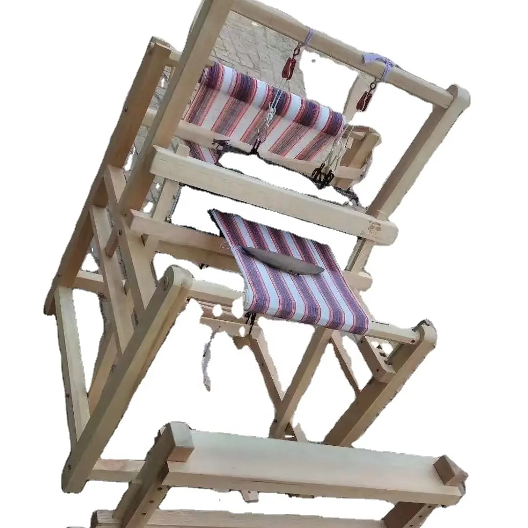 Natural wooden rigid heddle accessories hand loom weaving textile loom machine