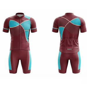 ชุดกีฬาปั่นจักรยานแบบกำหนดเองสำหรับผู้ชาย เสื้อเจอร์ซีย์และกางเกงขาสั้นแบบมีสายรัดเอว ชุดทีมแบบสั่งทำได้ ผู้ผลิตขายส่ง เสื้อผ้าสำหรับปั่นจักรยานบนถนน - Product Image 1