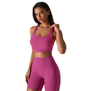 ชุดโยคะออกกำลังกาย 2 ชิ้น สำหรับเด็กผู้หญิง แบบขายส่ง เป็นมิตรกับสิ่งแวดล้อม ยกกระชับสะโพก ลายเรียบ สำหรับผู้ใหญ่ - Product Image 5