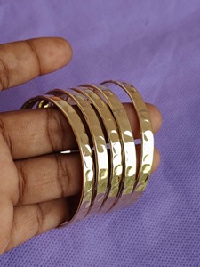 Handmade Bohemian Leaf Gold Cuff Bracelet for Women Brass <b>Bangle</b> Customizable for Wedding or Anniversary Occasions - Product Image 4