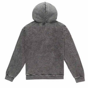 Gray Acid Wash Tracksuit Set Casual Loose Fit Full Length Solid Color 100% Cotton Breathable Tracksuit Available For Sale - Product Image 2