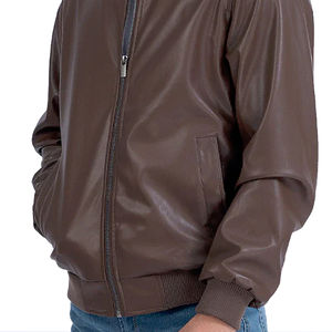 Veste en cuir pour homme, très tendance, coupe-vent, nouvelle collection, pour adultes. - Product Image 5