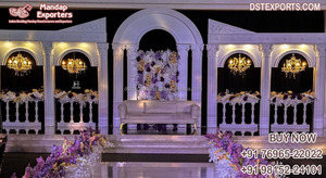 Decoración de escenario para fiesta de boda musulmana, decoración paquistaní para escenario, boda, salón de boda musulmán real - Product Image 2