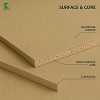 Panneau de particules MFC Jinbase XT6012-3 en tissu kaki 18 mm E0, découpé sur mesure pour mobilier d'hôtel et de bureau
