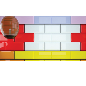 Blue tile New Design square Shape Decorative Ceramic <b>Wall</b> Tile 100x200mm Modern Trending Small Format Tile Factory Direct - Product Image 3