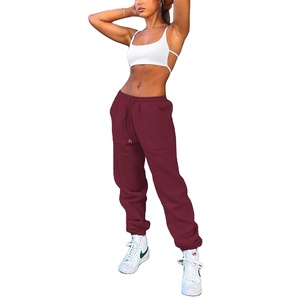 Women's Fleece Lined Sweatpants High Waisted <b>Joggers</b> with Cotton Drawstring <b>Baggy</b> Sweats Pants with Wrinkled Technics 2026 - Product Image 1