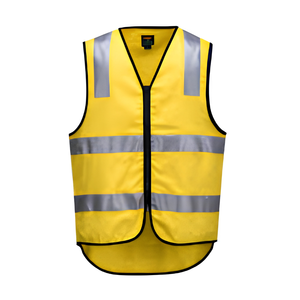 Gilet de sécurité haute visibilité réfléchissant pour la construction, en polyester, orange, jaune, vert lime, rose, bleu, noir, avec poches en maille - Product Image 1