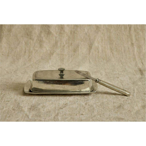 Beurrier moderne en métal finition mate, élégant, en acier inoxydable avec poignée, sans BPA, boîte de rangement hermétique pour beurre - Product Image 4