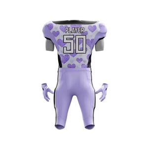 Ensemble d'uniformes de football américain respirants et personnalisés, maillot et pantalon entièrement sublimés, haute résistance, évacuation de l'humidité, vêtements de sport d'équipe - Product Image 3