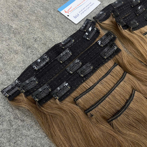 Nuevo Producto Extensiones de Cabello Humano Vietnamita 100% con Clip, Varios Colores Combinados, Venta al por Mayor, 7 Piezas - Product Image 6