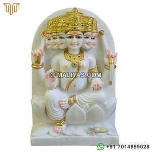 Murti de Kartikeya en Mármol |   Ídolo de Mármol Premium de Lord Murugan para el Hogar y el Templo – MALIYAS - Product Image 1