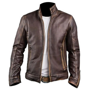 SASPORTS LEAGUE Men's Casual PU <b>Leather</b> Motorcycle Jacket Stand Collar Front Zipper Windproof Breathable for Fall Winter - Product Image 3