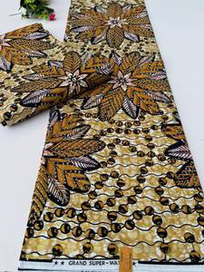 Authentic African Wax Printed Cotton Fabric for Women Fashion Apparel Crafting and Tailoring Made in Libya - Product Image 4