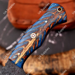 มีดล่าสัตว์ใบตายเหล็กกล้าคาร์บอนสูงแบบดรอปพอยต์ ด้ามจับทรงกรวยสน โครงสร้างฟูลแทง รับผลิตแบบ OEM/ODM ปรับแต่งได้ - Product Image 4