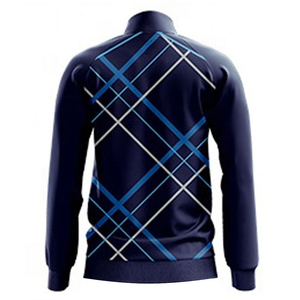 Unisex Navy Blue Solid Tracksuit Full <b>Zip</b> <b>Hooded</b> Breathable Lightweight Fleece Winter Sporty Wear Side Pockets Loose Fit - Product Image 5