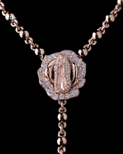 925 Silver Moissanite Religious Pendant Necklace With <b>Cross</b> And Beaded <b>Chain</b> For Catholicism Ceremonies Unisex Style - Product Image 5