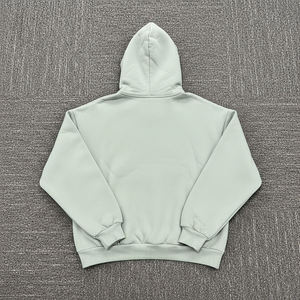 Sweat-shirts à capuche pour hommes grandes tailles, style streetwear, tissu respirant, épaules tombantes, manches longues, vêtements décontractés, sweats à capuche unis pour hommes - Product Image 1
