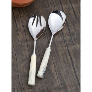 Ensemble de couverts en résine : cuillère, fourchette, couteau – Vaisselle de table et de service pour la cuisine – Décoration élégante - Product Image 3