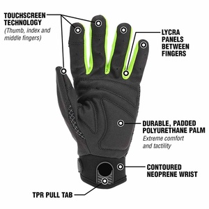 Guantes Mecánicos de Poliuretano de Alta Destreza y Ajuste Flexible, Refuerzo de PVC en la Parte Posterior de los Dedos, Durabilidad, Seguridad para las Manos, Guantes de Trabajo - Product Image 3