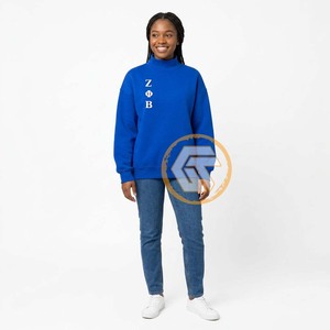 Venta al por mayor GREEK TREASURES Sudadera de algodón polar para mujer, personalizada ODM, con bordado frontal, lisa, Zeta Phi Beta, para otoño/invierno - Product Image 2