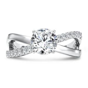Bague de mariage en diamant de laboratoire de 1,50 ct, clarté VS1, couleur F, taille ronde, certifiée IGI, or blanc 14 carats, solitaire, accent pour femme - Product Image 1