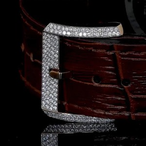 Reloj de lujo para hombre con cronógrafo, esfera verde, diamantes incrustados y detalles en oro rosa, para la moda masculina. - Product Image 4