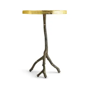 Centre de table rond en métal poli, moderne et fait main, respectueux de l'environnement, pour la décoration de table de luxe à la maison, sûr et adapté aux fêtes, Zahid Exports - Product Image 4