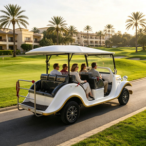 Vehículo Turístico Eléctrico <span class=keywords><strong>de</strong></span> Estilo Antiguo, 6-9 Plazas, Techo Abierto, Autobús <span class=keywords><strong>de</strong></span> Transporte, LHD/RHD Opcional, CE para el Mercado Europeo, Blanco Dorado - Product Image 5