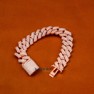 กำไลข้อมือเพชรคิวบา S925 เพชรเลี้ยงในห้องปฏิบัติการ ทรงกลมเจียระไนแบบเหลี่ยม ชุบทอง หรูหรา สำหรับทุกเพศ ใส่ได้ทุกวัน - Product Image 5