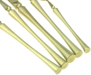 Vajilla hecha a mano de primera calidad, juego de cubiertos de acero inoxidable, cuchara de lujo chapada en oro, tenedor, cuchillo para fiestas de boda - Product Image 3