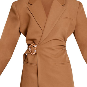 Women's Autumn Winter Slim Fit Lapel Blazer Long Sleeve Office Lady Casual Fashion Jacket Wholesale OEM ODM Custom 2026Trending - Product Image 4