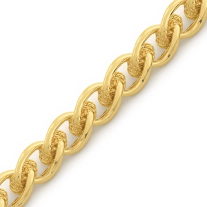 Collier chaîne plate en or massif 18 carats, texture ajourée, bijoux fins, fabricant OEM ODM, vente en gros, Thaïlande - Product Image 3