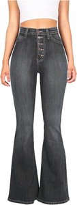 Fashion Women's Sexy Knee Length <b>Boot</b> Cut Cotton Denim Jeans Casual Designer New Arrival Latest - Product Image 1