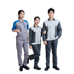 LOS MÁS VENDIDOS Nuevo Estilo Ropa de Soldador Azul Oscuro Conjunto de Ropa de Trabajo Personalizada Unisex Moda Laboral Transpirable PE Detección de Agujas OEM/ODM - Product Image 1
