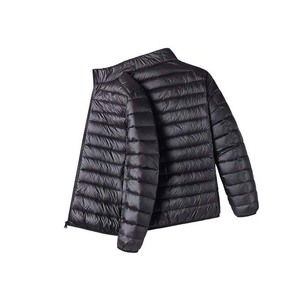 Chaqueta Acolchada para Hombre, Color Verde Oliva, Cuello Alto, Cierre de Cremallera, Ligera, Rellena de Plumón, Estilo Moderno, para Invierno - Product Image 5
