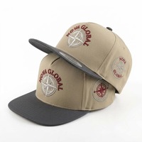 Casquette de baseball 5 panneaux en sergé 100 % coton, bicolore, pour sports de plein air, personnalisable avec logo brodé 3D – Vente en gros