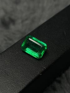Émeraude naturelle de Zambie, taille octogonale, pierre précieuse verte intense authentique pour la fabrication de bijoux - Product Image 2