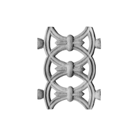 Panneau de balustrade de balcon Tudor Rose en fonte, insert de clôture, garde-corps d'escalier de villa de luxe, grille de terrasse, directement de l'usine