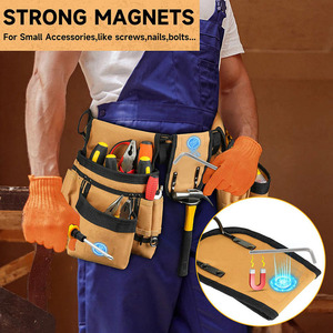 <b>Heavy</b> <b>Duty</b> Duffle Bag with Multiple Pockets Magnetic Holders Cotton/Nylon/Polyester Material Comfortable for Construction <b>Tools</b> - Product Image 6