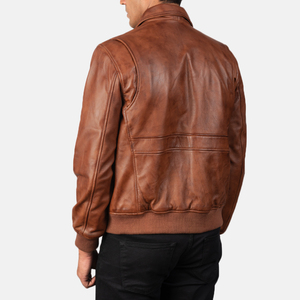 <b>Men</b> Genuine Leather Breathable Finer Threads Jacket Zipper <b>Coat</b> Winter <b>Long</b> Sleeve Street Cool Solid Color Casual Sherpa Lined - Product Image 3