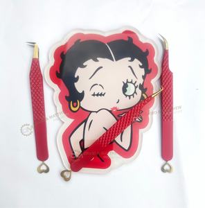Pinzas para Pestañas Betty Boop Hechas a Medida, Pinzas Profesionales de Acero Inoxidable con Soporte Magnético para Pestañas - Product Image 4