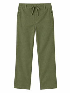 Men's <b>Winter</b> Casual Breathable Cotton Straight Flat Front Mid Waist Full Length Office <b>Trousers</b> - Product Image 3