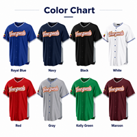 Jersey Baseball Hitam Anak Laki-Laki dengan Trim Kuning Lengan Pendek Anti-Bakteri Polyester V-neck Kancing Depan Pakaian Olahraga