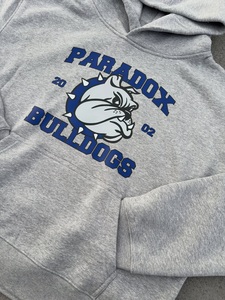 Sudadera con Capucha Personalizada de Algodón Grueso, Estilo Varsity con Gráfico de Bulldog, Unisex, Ropa Urbana, OEM ODM - Product Image 2