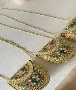 Bolsos de mano vintage con adornos Kundan, intrincados y perfectos para bodas, fiestas y ocasiones festivas, de lujo. - Product Image 5