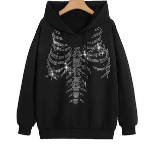 เสื้อฮู้ดผู้ชายแฟชั่นใหม่ ประดับเพชร ดีไซน์กันลม ขายดี คอลเลคชั่นเสื้อฮู้ดประดับเพชร สตรีทแวร์ คุณภาพสูง - Product Image 1