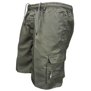 Pantalones cortos Cargo de gimnasio de talla grande para hombre transpirables de algodón y poliéster hasta la rodilla de lona de punto de estilo informal con múltiples bolsillos - Product Image 5