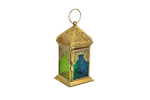 Lanterne à bougie de table en laiton doré de style marocain pour la maison ou le bureau Bougeoirs et lanternes en métal entièrement personnalisables - Product Image 6