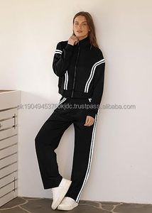 Conjuntos de Mujer 100% Algodón de Pakistán, Personalizables OEM/ODM, Conjuntos de 2 Piezas con Decoración de Encaje, Pantalones Deportivos, Traje Deportivo - Product Image 2
