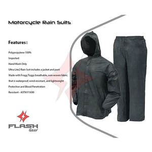 Traje Impermeable Transpirable Largo para Hombre y Mujer, Chaqueta de Lluvia con Capucha para Motocicleta, Ligera y Resistente al Viento - Product Image 4